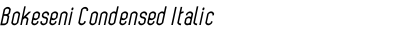 Bokeseni Condensed Italic